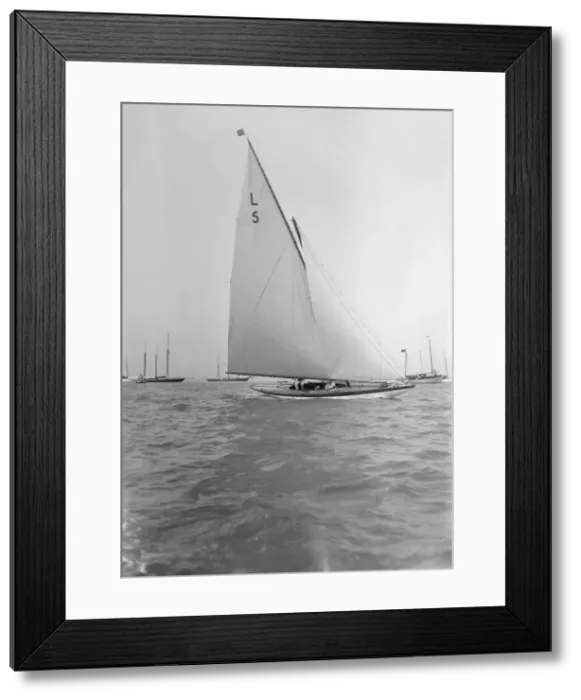 Framed Print : Capt R J Dixon winning the 6 Metre race in Jonquil. Creator: Kirk & Sons of Cowes Framed Print : Capt R J Dixon winning the 6 Metre race in Jonquil. Creator: Kirk & Sons of Cowes