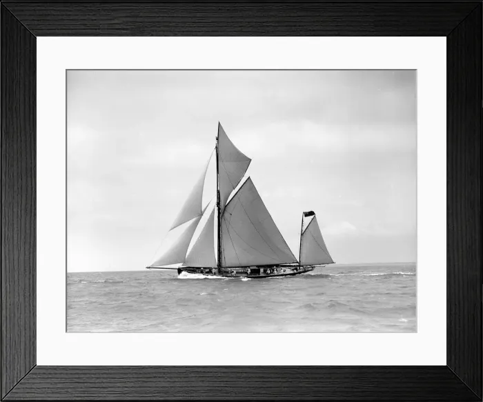 Framed Print : The yawl Joyce sailing in good wind, 1911. Creator: Kirk & Sons of Cowes Framed Print : The yawl Joyce sailing in good wind, 1911. Creator: Kirk & Sons of Cowes