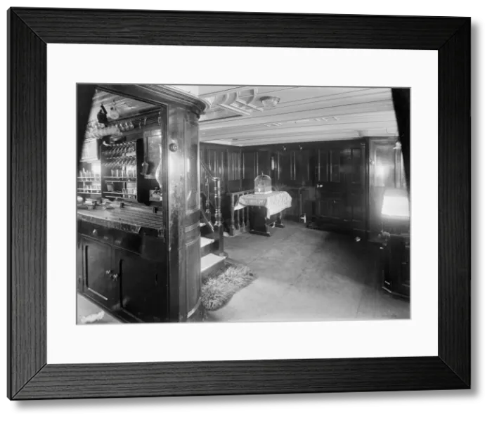 Framed Print : End of corridor and bar on steam yacht Venetia, 1920. Creator: Kirk & Sons of Cowes Framed Print : End of corridor and bar on steam yacht Venetia, 1920. Creator: Kirk & Sons of Cowes
