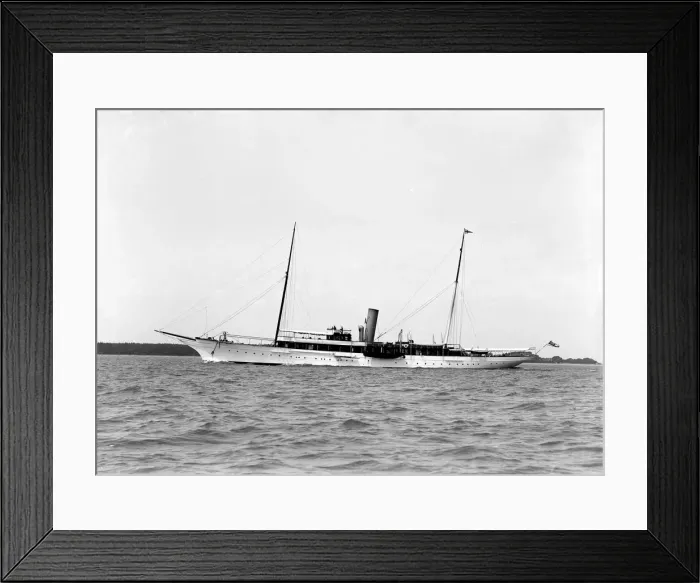 Framed Print : The steam yacht Narcissus 1911. Creator: Kirk & Sons of Cowes Framed Print : The steam yacht Narcissus 1911. Creator: Kirk & Sons of Cowes