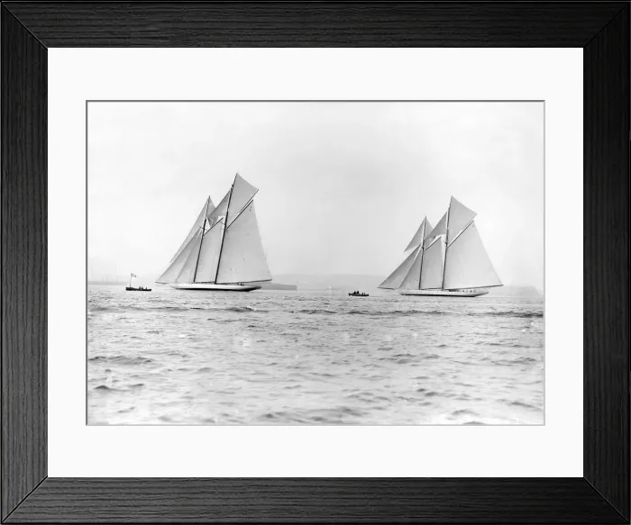 Framed Print : The schooners Margherita & Germania, 1913. Creator: Kirk & Sons of Cowes Framed Print : The schooners Margherita & Germania, 1913. Creator: Kirk & Sons of Cowes