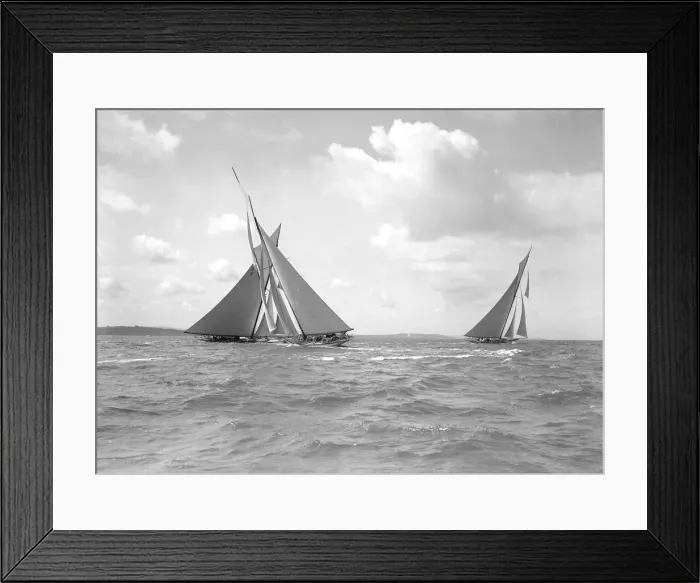 Framed Print : The 15 Metre Hispania, Paula II & Mariska racing at Cowes, 1911. Creator Framed Print : The 15 Metre Hispania, Paula II & Mariska racing at Cowes, 1911. Creator
