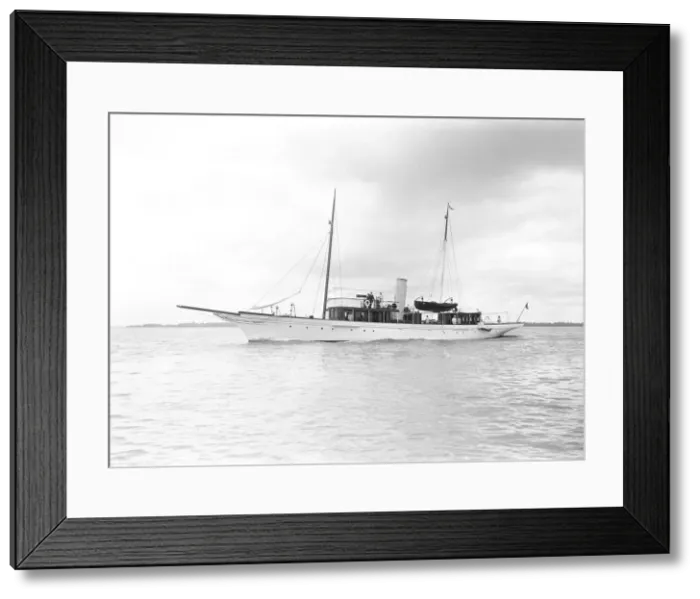 Framed Print : The steam yacht Cecilia under way, 1912. Creator: Kirk & Sons of Cowes Framed Print : The steam yacht Cecilia under way, 1912. Creator: Kirk & Sons of Cowes