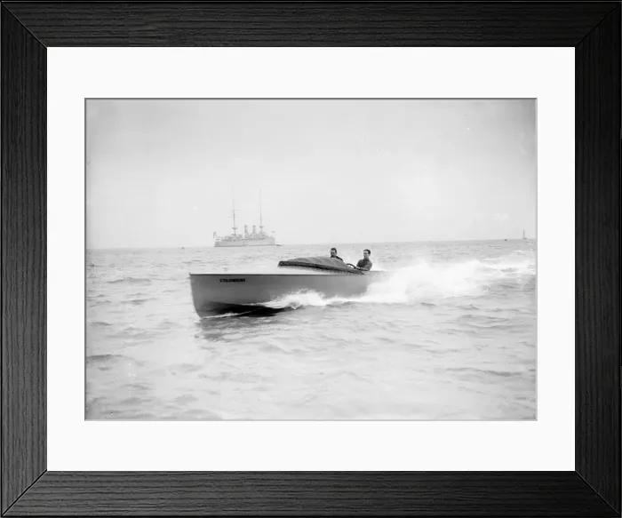 Framed Print : The hydroplane Columbine under way. Creator: Kirk & Sons of Cowes Framed Print : The hydroplane Columbine under way. Creator: Kirk & Sons of Cowes