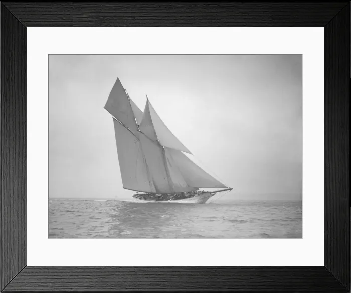 Framed Print : The beautiful schooner Cetonia making good headway, 1911. Creator: Kirk & Sons of Cowes Framed Print : The beautiful schooner Cetonia making good headway, 1911. Creator: Kirk & Sons of Cowes