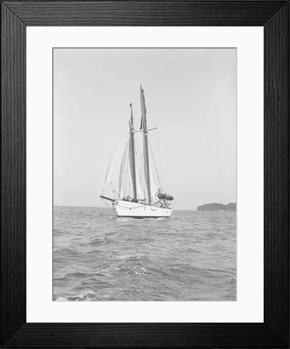 Framed Print : The schooner Dwyn-Wen, 1914. Creator: Kirk & Sons of Cowes Framed Print : The schooner Dwyn-Wen, 1914. Creator: Kirk & Sons of Cowes