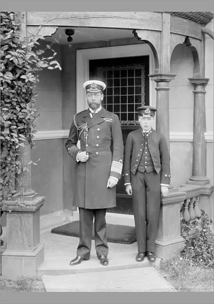 The Prince of Wales and Prince Edward at the Royal Naval College, Osborne, Isle of Wight, 1908