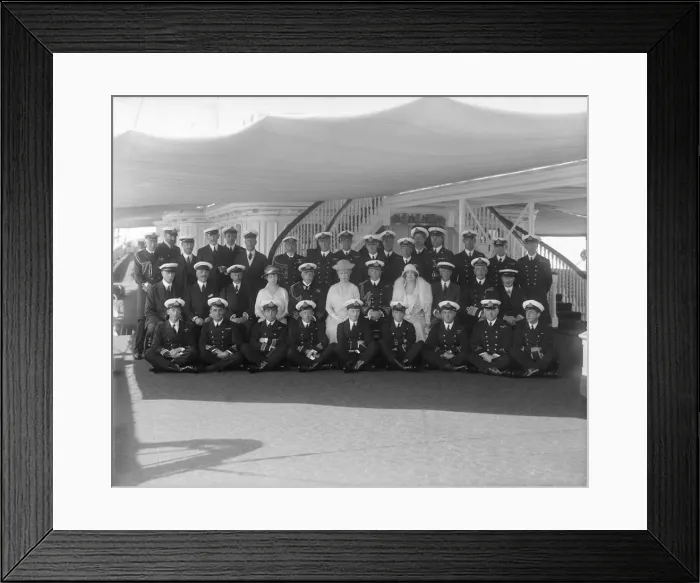 Framed Print : King George V and Queen Mary on board HMY Victoria and Albert, 1927. Creator Framed Print : King George V and Queen Mary on board HMY Victoria and Albert, 1927. Creator