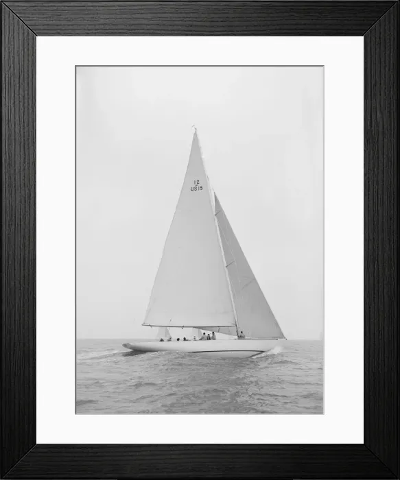 Framed Print : The 12 Metre Vim sailing close-hauled, 1939. Creator: Kirk & Sons of Cowes Framed Print : The 12 Metre Vim sailing close-hauled, 1939. Creator: Kirk & Sons of Cowes