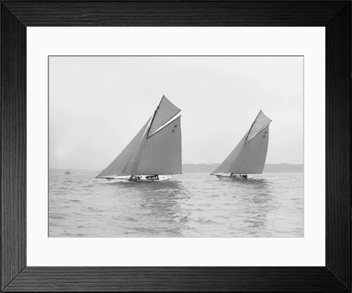 Framed Print : Ventana and The Truant racing upwind, 1913. Creator: Kirk & Sons of Cowes Framed Print : Ventana and The Truant racing upwind, 1913. Creator: Kirk & Sons of Cowes