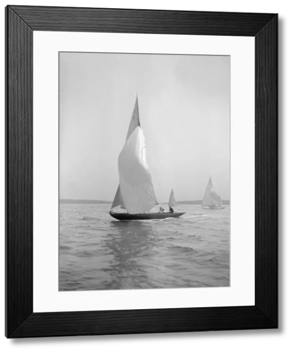 Framed Print : The 7 Metre yacht Strathendrick (K5), 1913. Creator: Kirk & Sons of Cowes Framed Print : The 7 Metre yacht Strathendrick (K5), 1913. Creator: Kirk & Sons of Cowes
