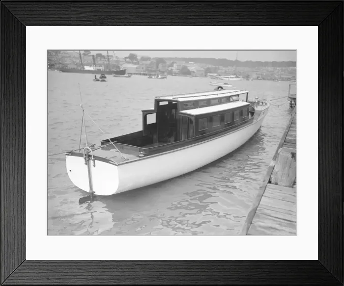Framed Print : A 45 ft Wolseley cabin launch. Creator: Kirk & Sons of Cowes Framed Print : A 45 ft Wolseley cabin launch. Creator: Kirk & Sons of Cowes