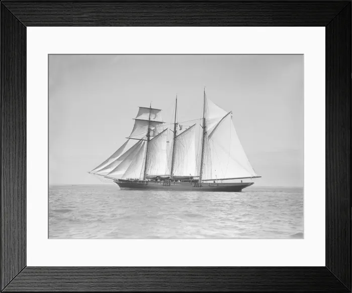 Framed Print : Auxiliary sailing ship Garina under sail, 1911. Creator: Kirk & Sons of Cowes Framed Print : Auxiliary sailing ship Garina under sail, 1911. Creator: Kirk & Sons of Cowes