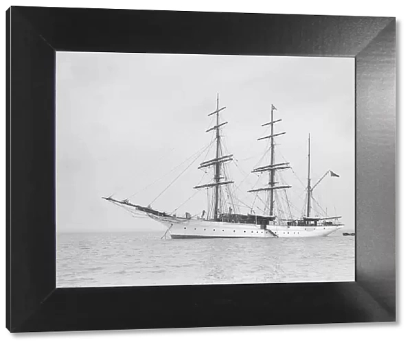The 135 ft barque sailing ship Modwena, 1911. Creator: Kirk & Sons of Cowes