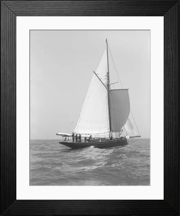 Framed Print : The cutter Monara under sail, 1914. Creator: Kirk & Sons of Cowes Framed Print : The cutter Monara under sail, 1914. Creator: Kirk & Sons of Cowes