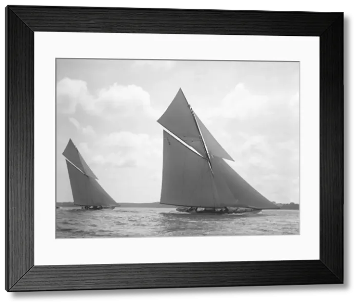 Framed Print : The 19-metre class Octavia (C2) & Mariquita racing close-hauled. Creator Framed Print : The 19-metre class Octavia (C2) & Mariquita racing close-hauled. Creator