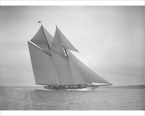 The schooner Meteor IV, 1911. Creator: Kirk & Sons of Cowes