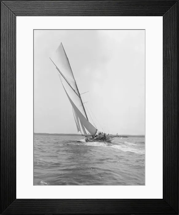 Framed Print : The 15-metre cutter Ostara sailing close-hauled, 1912. Creator: Kirk & Sons of Cowes Framed Print : The 15-metre cutter Ostara sailing close-hauled, 1912. Creator: Kirk & Sons of Cowes
