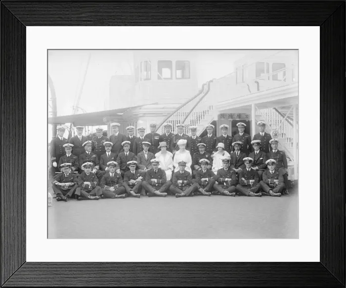 Framed Print : Queen Mary and King George V on board HMY Victoria and Albert, 1925. Creator Framed Print : Queen Mary and King George V on board HMY Victoria and Albert, 1925. Creator