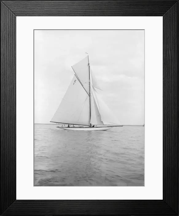 Framed Print : The 12 Metre cutter Alachie sailing in gentle winds, 1913. Creator: Kirk & Sons of Cowes Framed Print : The 12 Metre cutter Alachie sailing in gentle winds, 1913. Creator: Kirk & Sons of Cowes