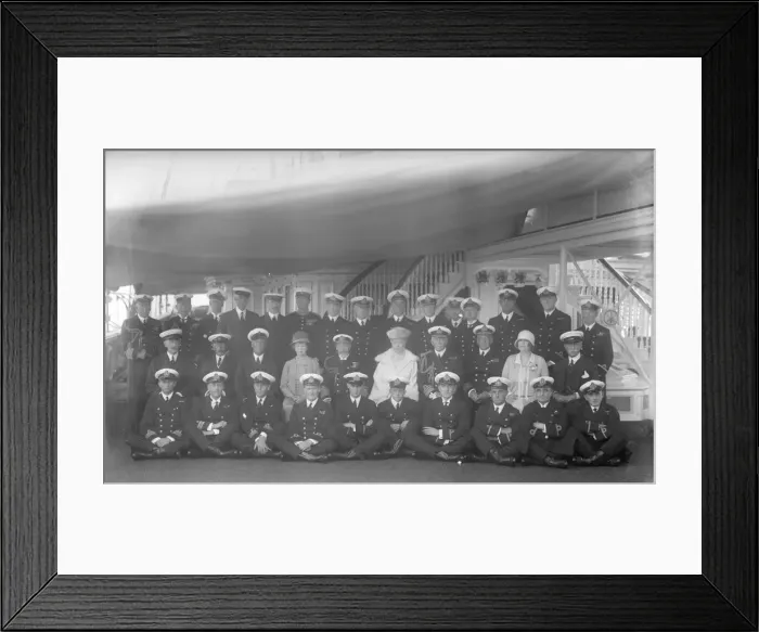 Framed Print : King George V, Queen Mary on board HMY Victoria and Albert, 1927 Framed Print : King George V, Queen Mary on board HMY Victoria and Albert, 1927