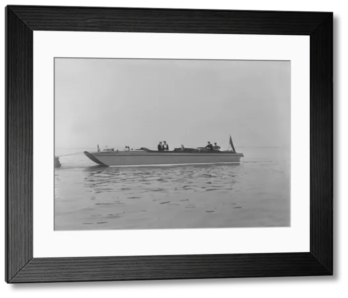 Framed Print : Sea sled Miss England at mooring, 1922. Creator: Kirk & Sons of Cowes Framed Print : Sea sled Miss England at mooring, 1922. Creator: Kirk & Sons of Cowes