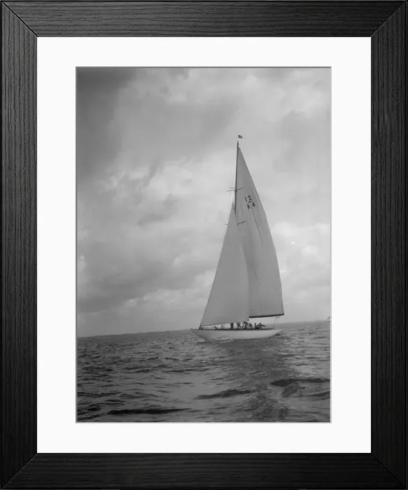 Framed Print : The 12 Metre bermuda rig sailing yacht Westra, 1936. Creator: Kirk & Sons of Cowes Framed Print : The 12 Metre bermuda rig sailing yacht Westra, 1936. Creator: Kirk & Sons of Cowes