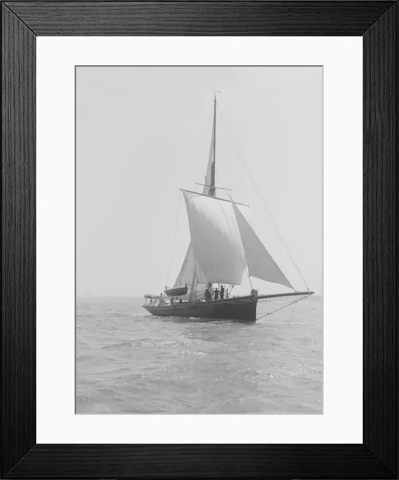 Framed Print : The cutter Monara under sail, 1914. Creator: Kirk & Sons of Cowes Framed Print : The cutter Monara under sail, 1914. Creator: Kirk & Sons of Cowes
