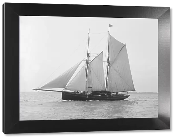 The schooner Prima Donna, 1914. Creator: Kirk & Sons of Cowes