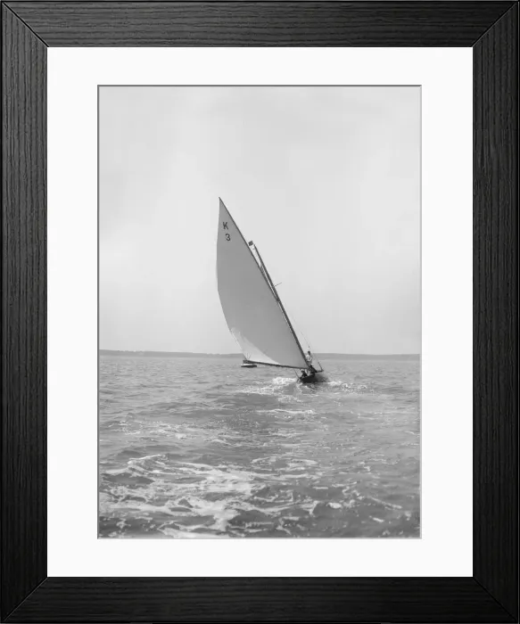 Framed Print : The 7 Metre Nelta, 1911. Creator: Kirk & Sons of Cowes Framed Print : The 7 Metre Nelta, 1911. Creator: Kirk & Sons of Cowes