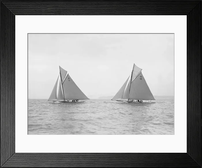 Framed Print : Ventana and The Truant racing upwind, 1913. Creator: Kirk & Sons of Cowes Framed Print : Ventana and The Truant racing upwind, 1913. Creator: Kirk & Sons of Cowes