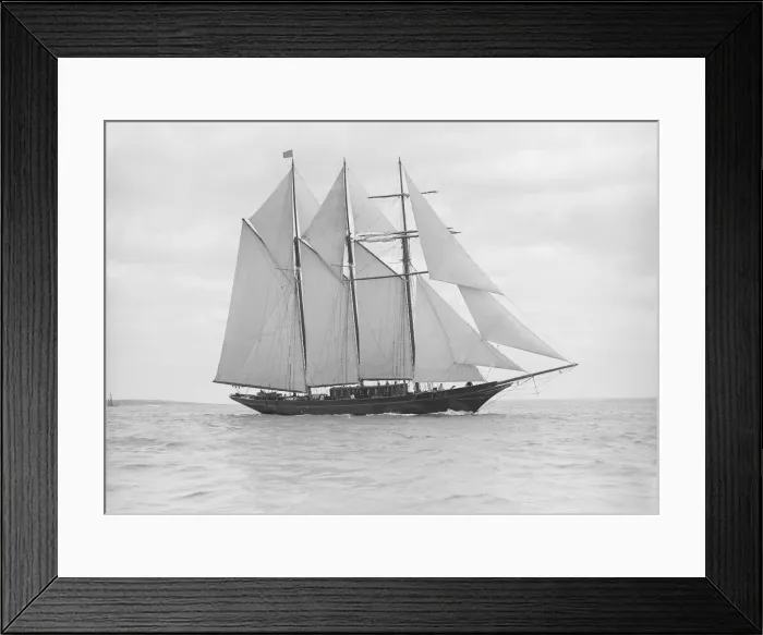 Framed Print : The auxiliary schooner La Cigale sailing close-hauled, 1913. Creator: Kirk & Sons of Cowes Framed Print : The auxiliary schooner La Cigale sailing close-hauled, 1913. Creator: Kirk & Sons of Cowes