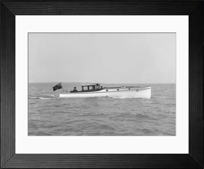 Framed Print : Wolseley launch, 1914. Creator: Kirk & Sons of Cowes Framed Print : Wolseley launch, 1914. Creator: Kirk & Sons of Cowes
