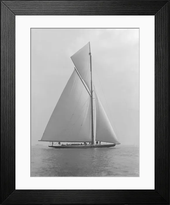 Framed Print : The towering 10, 450 sq ft sail area of Shamrock IV, 1914. Creator: Kirk & Sons of Cowes Framed Print : The towering 10, 450 sq ft sail area of Shamrock IV, 1914. Creator: Kirk & Sons of Cowes