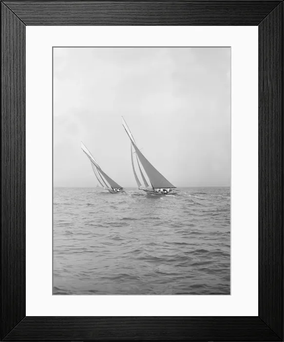 Framed Print : Ventana and The Truant racing upwind, 1913. Creator: Kirk & Sons of Cowes Framed Print : Ventana and The Truant racing upwind, 1913. Creator: Kirk & Sons of Cowes