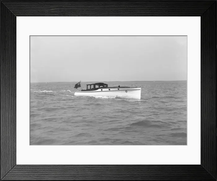 Framed Print : Wolseley launch, 1914. Creator: Kirk & Sons of Cowes Framed Print : Wolseley launch, 1914. Creator: Kirk & Sons of Cowes