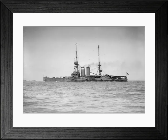 Framed Print : HMS Hindustan, 1911. Creator: Kirk & Sons of Cowes Framed Print : HMS Hindustan, 1911. Creator: Kirk & Sons of Cowes