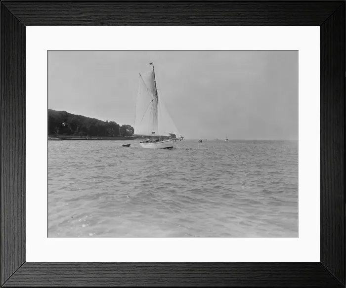 Framed Print : The cutter Fantome towing tender, 1920. Creator: Kirk & Sons of Cowes Framed Print : The cutter Fantome towing tender, 1920. Creator: Kirk & Sons of Cowes