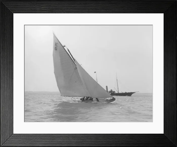 Framed Print : The 7 Metre Olympic class Quaker Girl, 1911. Creator: Kirk & Sons of Cowes Framed Print : The 7 Metre Olympic class Quaker Girl, 1911. Creator: Kirk & Sons of Cowes