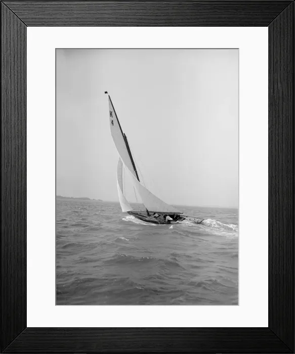 Framed Print : The 7 Metre Anitra sailing with a good wind, 1911. Creator: Kirk & Sons of Cowes Framed Print : The 7 Metre Anitra sailing with a good wind, 1911. Creator: Kirk & Sons of Cowes