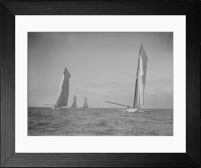 Framed Print : The 19-metres class Octavia, Norada, Corona & Mariquita racing at Cowes, 1911 Framed Print : The 19-metres class Octavia, Norada, Corona & Mariquita racing at Cowes, 1911