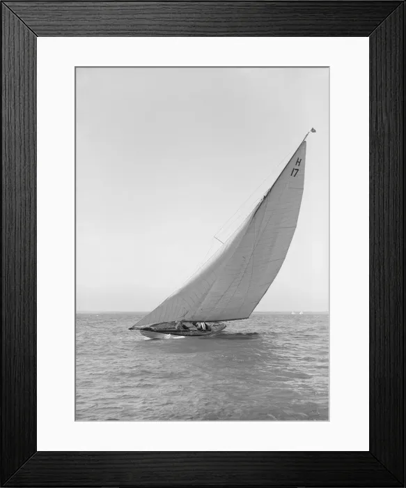 Framed Print : The 8 Metre Ierne (H17) sailing close-hauled, 1914. Creator: Kirk & Sons of Cowes Framed Print : The 8 Metre Ierne (H17) sailing close-hauled, 1914. Creator: Kirk & Sons of Cowes