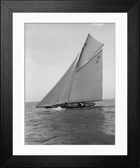 Framed Print : The 8 Metre Ventana (H11) sailing close-hauled, 1914. Creator: Kirk & Sons of Cowes Framed Print : The 8 Metre Ventana (H11) sailing close-hauled, 1914. Creator: Kirk & Sons of Cowes