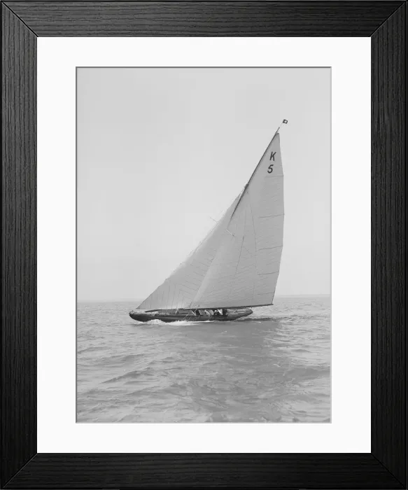 Framed Print : The 7 Metre yacht Strathendrick (K5), 1914. Creator: Kirk & Sons of Cowes Framed Print : The 7 Metre yacht Strathendrick (K5), 1914. Creator: Kirk & Sons of Cowes