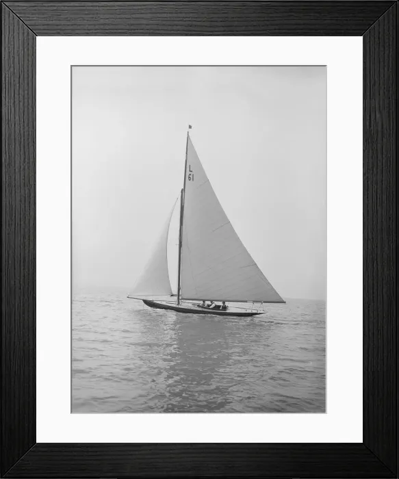 Framed Print : The 6 Metre class Nurdug III sailing upwind, 1913. Creator: Kirk & Sons of Cowes Framed Print : The 6 Metre class Nurdug III sailing upwind, 1913. Creator: Kirk & Sons of Cowes