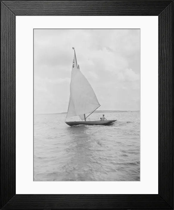 Framed Print : The 6 Metre Class The Whim sailing downwind, 1912 Framed Print : The 6 Metre Class The Whim sailing downwind, 1912