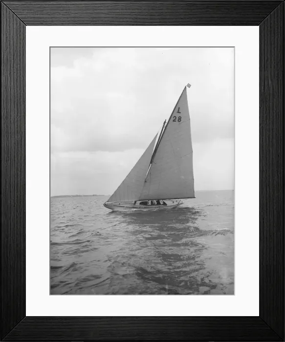 Framed Print : The 6 Metre Amethyst sails close-hauled, 1913. Creator: Kirk & Sons of Cowes Framed Print : The 6 Metre Amethyst sails close-hauled, 1913. Creator: Kirk & Sons of Cowes