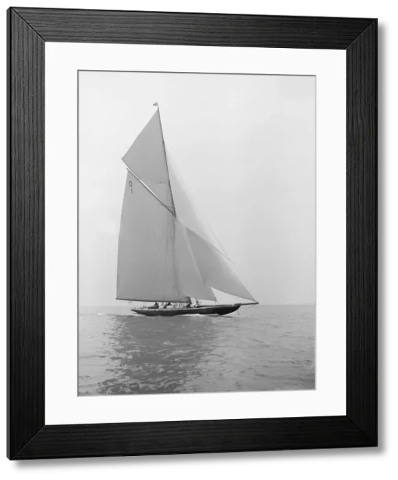 Framed Print : The 15 Metre sailing yacht Pamela sailing close-hauled, 1913. Creator: Kirk & Sons of Cowes Framed Print : The 15 Metre sailing yacht Pamela sailing close-hauled, 1913. Creator: Kirk & Sons of Cowes