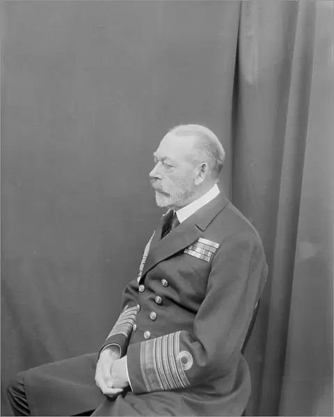 Studio portrait of George V taken aboard HMY Victoria and Albert, c1935. Creator