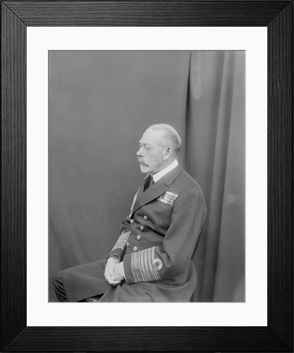 Framed Print : Studio portrait of George V taken aboard HMY Victoria and Albert, c1935. Creator Framed Print : Studio portrait of George V taken aboard HMY Victoria and Albert, c1935. Creator